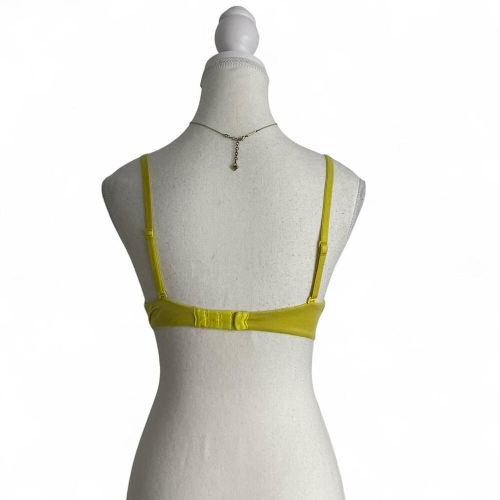 Victorias Secret Bomb She’ll Plunge Push Up Yellow Lace Bra Size 34B - Picture 4 of 8